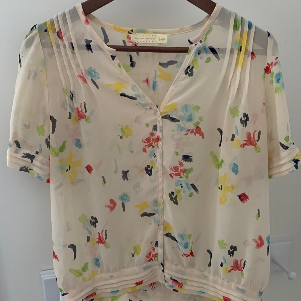 Pins and Needles M Floral Blouse